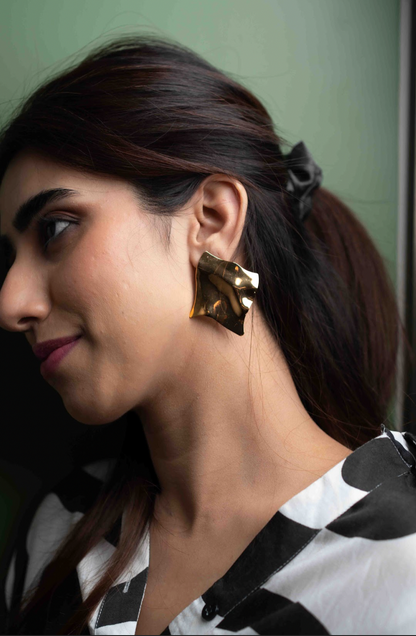 Golden Plate Earrings