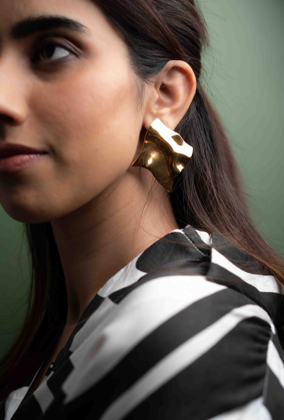 Golden Plate Earrings