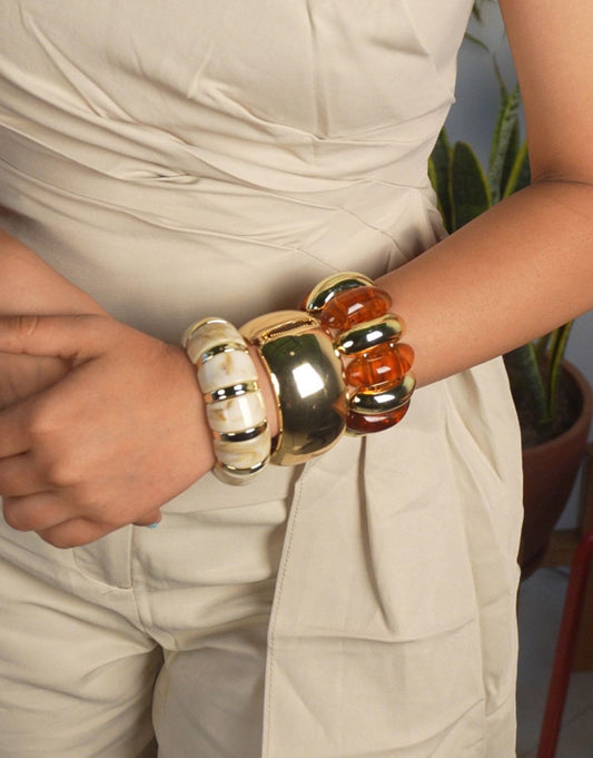 The Afterglow Stack (White/Brown/Gold)